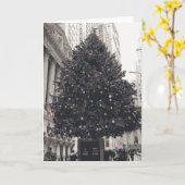  kerstboomvakantie kaart (Gele Bloem)