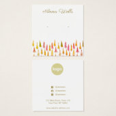 kerstboomvakantie Square Earning Display Card Vierkante Visitekaartjes (Voorkant /achterkant)