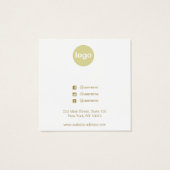 kerstboomvakantie Square Earning Display Card Vierkante Visitekaartjes (Achterkant)