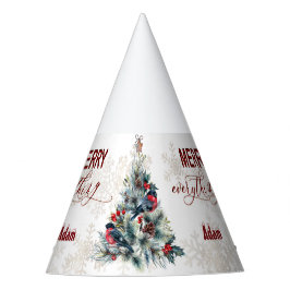 kerstboomvakantie wil monogram feesthoedjes