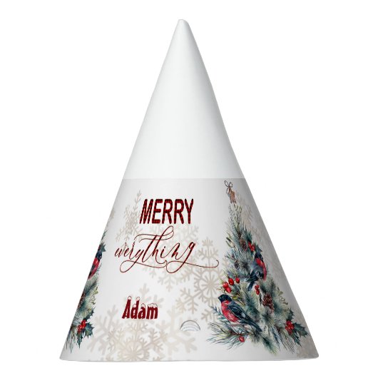 kerstboomvakantie wil monogram feesthoedjes (Rechts)