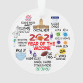 Kerstboomvakantiebedding Funny Keepslag 2021 Ornament (achterkant)