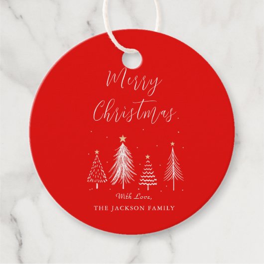 kerstboomvector kerst bedankjes labels (Voorkant)