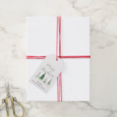 kerstboomvector kerst cadeaulabel (Met Touw)