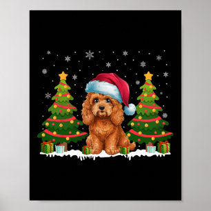 Kerstboomverlichting Apoo Dog Santa Hat Christmas Poster