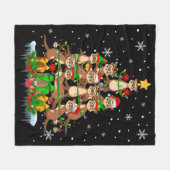 kerstboomverlichting F Fleece Deken (Voorkant (Horizontaal))