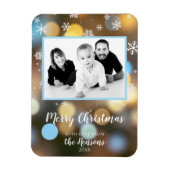  kerstboomverlichting foto magneet (Verticaal)