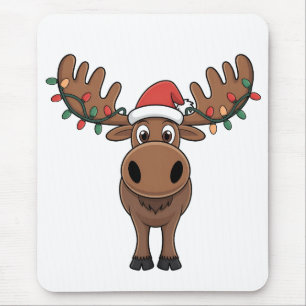 Kerstboomverlichting met Eland Grappige Kerst Elan Muismat