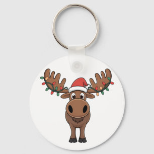 Kerstboomverlichting met Eland Grappige Kerst Elan Sleutelhanger