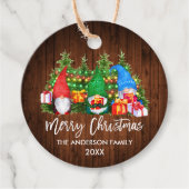 kerstboomverlichting voor penseelscript bedankjes labels (Voorkant)