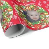 kerstboomversiering Baby Kinder Fotosjabloon W Cadeaupapier (Rol Hoek)