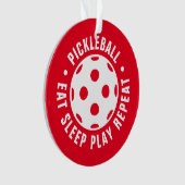 kerstboomversiering cadeau voor pickleballspeler ornament (voorkant)