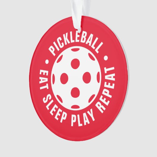 kerstboomversiering cadeau voor pickleballspeler ornament (voorkant)