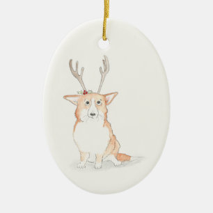 Kerstboomversiering Corgi Keramisch Ornament
