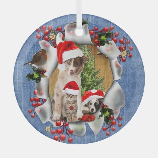 kerstboomversiering glas ornament (Voorkant)