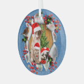 kerstboomversiering glas ornament (Voorkant links)