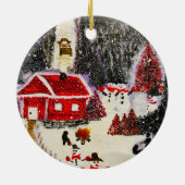 kerstboomversiering keramisch ornament (Achterkant)