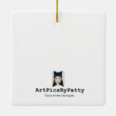 kerstboomversiering keramisch ornament (Achterkant)