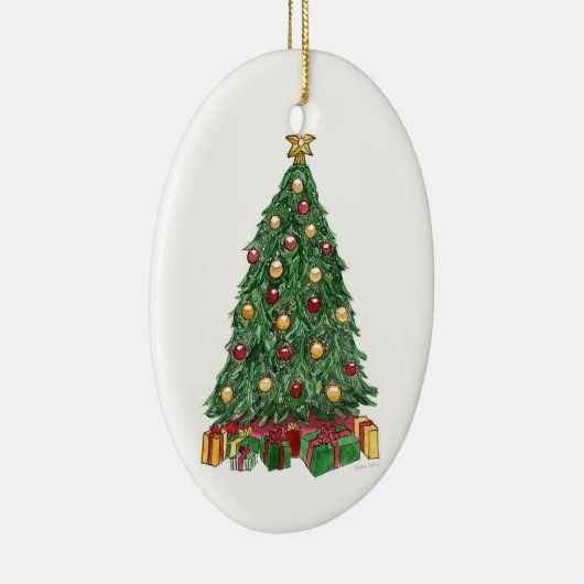 kerstboomversiering keramisch ornament (Rechts)