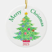 kerstboomversiering keramisch ornament (Voorkant)