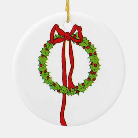 kerstboomversiering keramisch ornament (Achterkant)