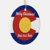 kerstboomversiering met Colorado-vlag Keramisch Ornament (Rechts)