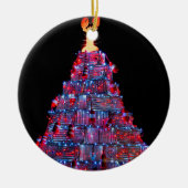 kerstboomversiering met lasterval keramisch ornament (Voorkant)
