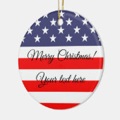 Kerstboomversiering met Patriottische Amerikaanse Keramisch Ornament (Links)
