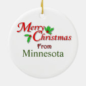kerstboomversiering Minnesota Keramisch Ornament (Achterkant)
