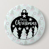 kerstboomversiering ronde button 4,0 cm (Voorkant)