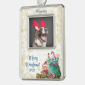  kerstboomversiering verzilverd kader ornament (Links)