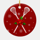 kerstboomversiering voor lacrosse kerstbomen keramisch ornament (Achterkant)