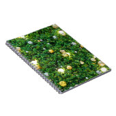 Kerstboomversieringen achtergrond. Gol Notitieboek (Rechterzijde)