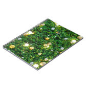 Kerstboomversieringen achtergrond. Gol Notitieboek (Linkerzijde)