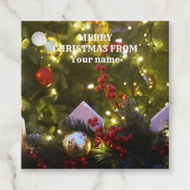 kerstboomversieringen bedankjes labels