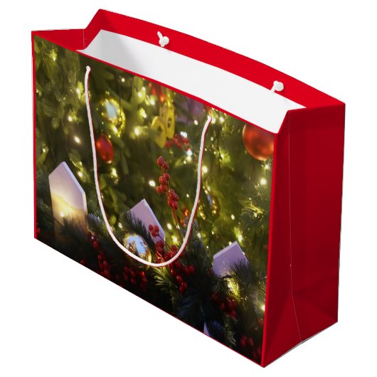 kerstboomversieringen groot cadeauzakje (Achterkant Gekanteld)