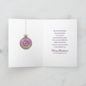 kerstboomversieringen met kleindochter feestdagen kaart (Binnen)