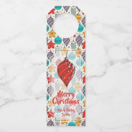  kerstboomversieringen voor feestdagen flessenhanger (Voorkant)