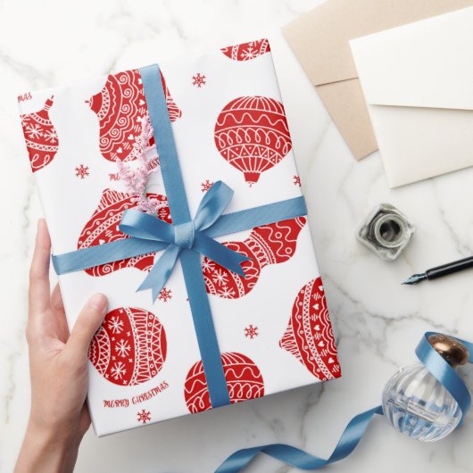 Kerstboomversierpatroon Cadeaupapier (Geschenken)