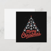 Kerstboomvliegtuigpiloot Feestdagenkaart (Voorkant / Achterkant)