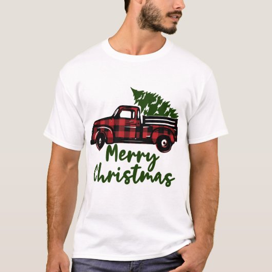 kerstboomwagen t-shirt (Voorkant)