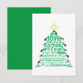 kerstboomwoorden informatiekaartje (Voorkant / Achterkant)