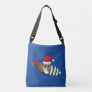 kerstboomwortel met Ax en Snowy Pine Tree Crossbody Tas