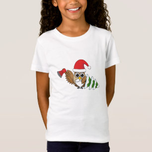 kerstboomwortel met Ax en Snowy Pine Tree T-shirt