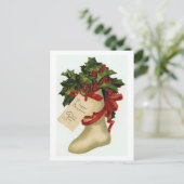 kerstboot feestdagenkaart (Staand voorkant)