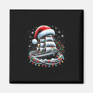 Kerstboot Zeilcruiseboot Omringd B Magneet