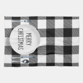 Kerstbord op Buffalo Plaid Theedoek (Horizontaal)