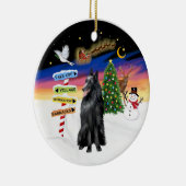 Kerstborden - Belgische herdershond Keramisch Ornament (Rechts)