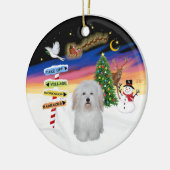 Kerstborden - Coton de Tulear #3 Keramisch Ornament (Links)