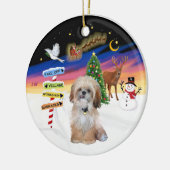 Kerstborden - Shih Tzu (P) Keramisch Ornament (Links)